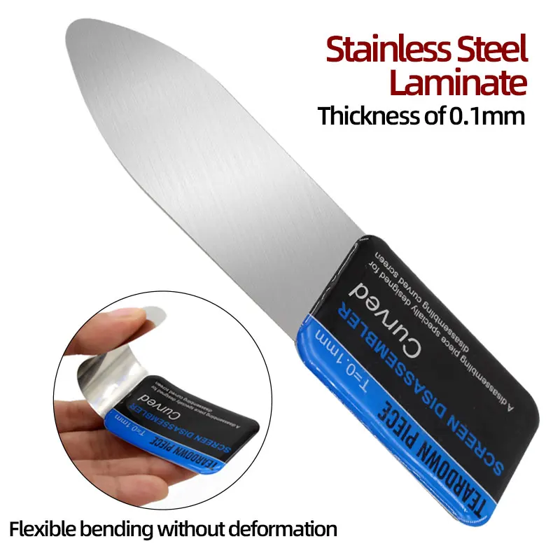 

1-10Pcs Ultra Thin 0.1mm Steel Spudger Flexible Curved Lcd Screen Opening Pry Tool for Phone Tablet Disassembly Repair