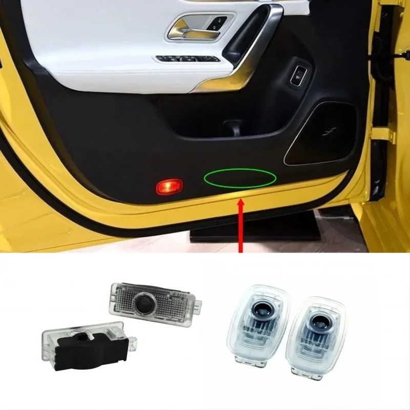 2PCS Led Car Door Projector Light For Mercedes Benz cla200 Amg cla250 200 250 220 cls w218 w257 cls250 cls300 300 Cla c117 c118