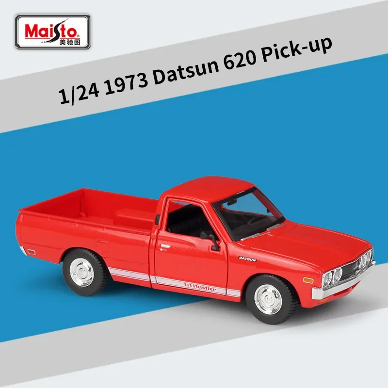 

Maisto 1:24 1973 Datsun 620 Pick-up Mustang Roadster Simulation Alloy Car Model collection gift toy