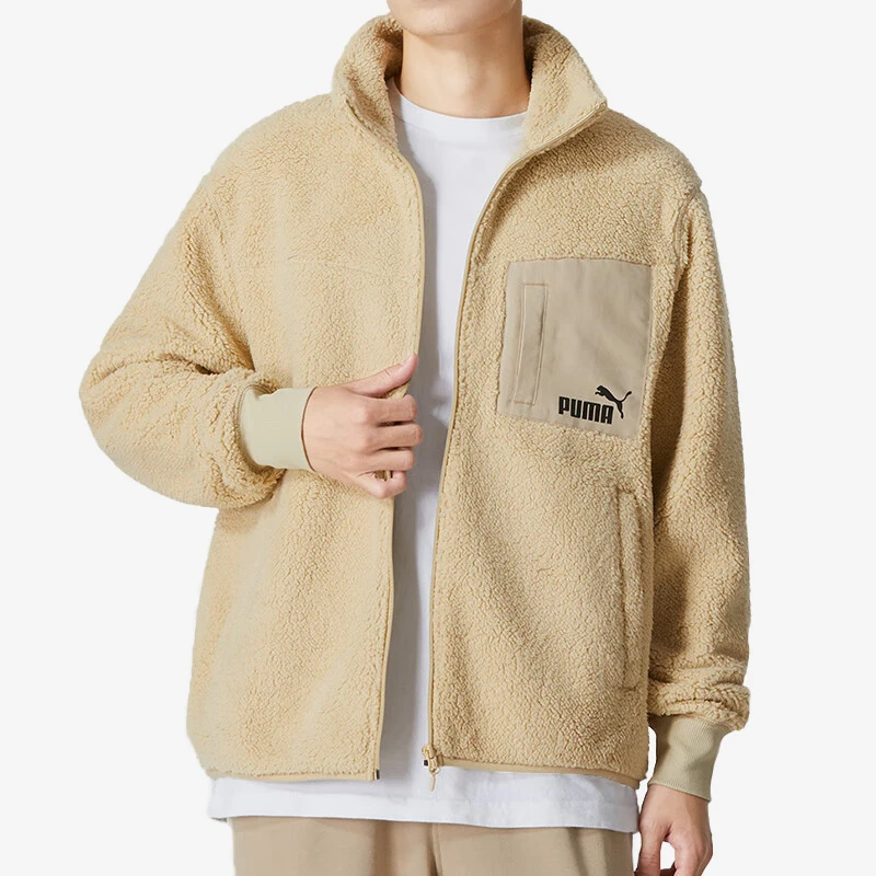

Puma genuine New Men's Lamb Fleece Warm Sports Stand up Collar Jacket 673645-12