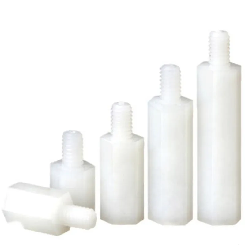 10pcs-50pcs Male To Female Nylon Standoff M2 M2.5 M3 M4*l+6 White Black Pcb Nylon Spacer Column Plastic Spacing Screws