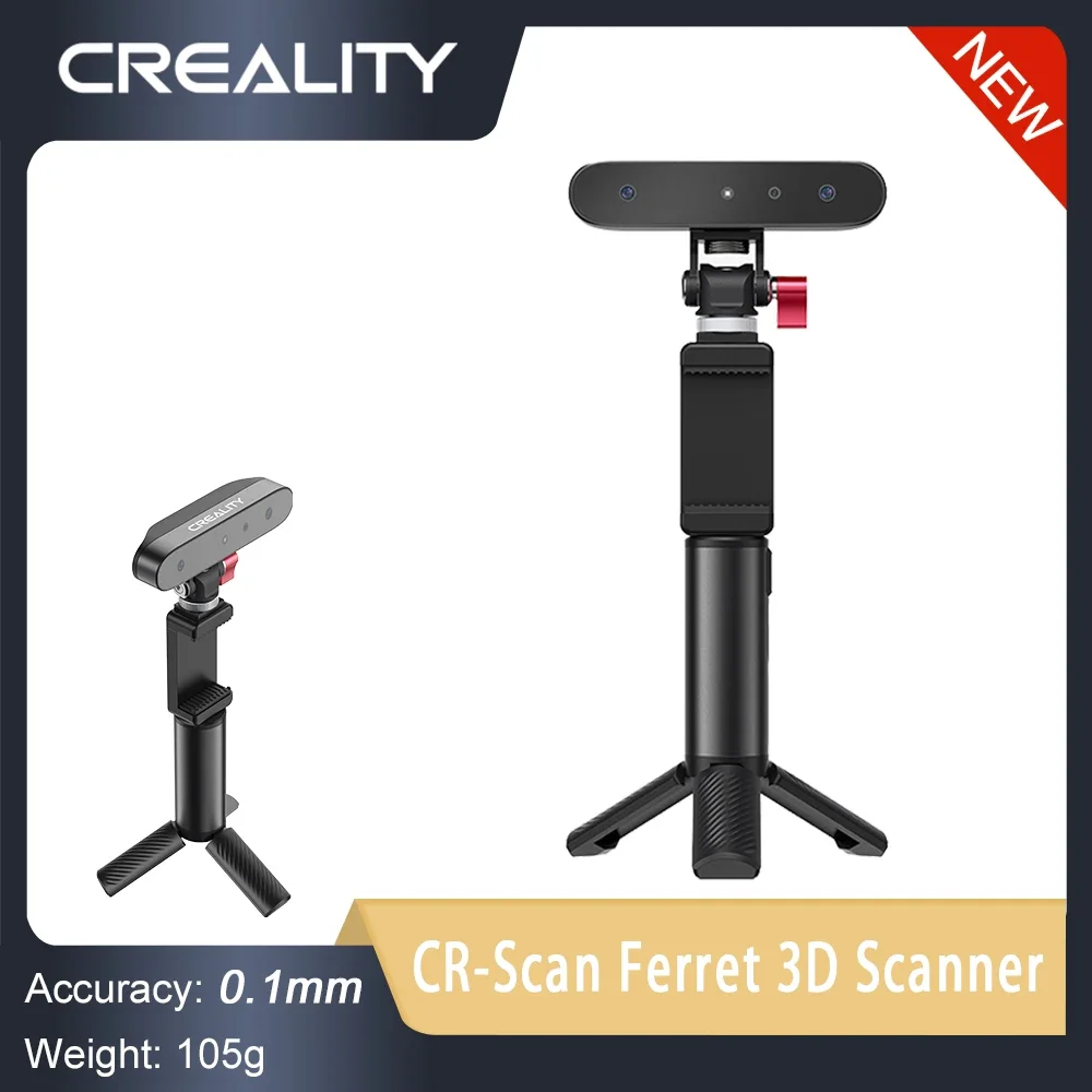 

Creality 3D Scanner CR-Scan Ferret for 3D Printing and Modeling Portable Handheld Scanner with 30 FPS Quick Scan 0.1mm Accuracy