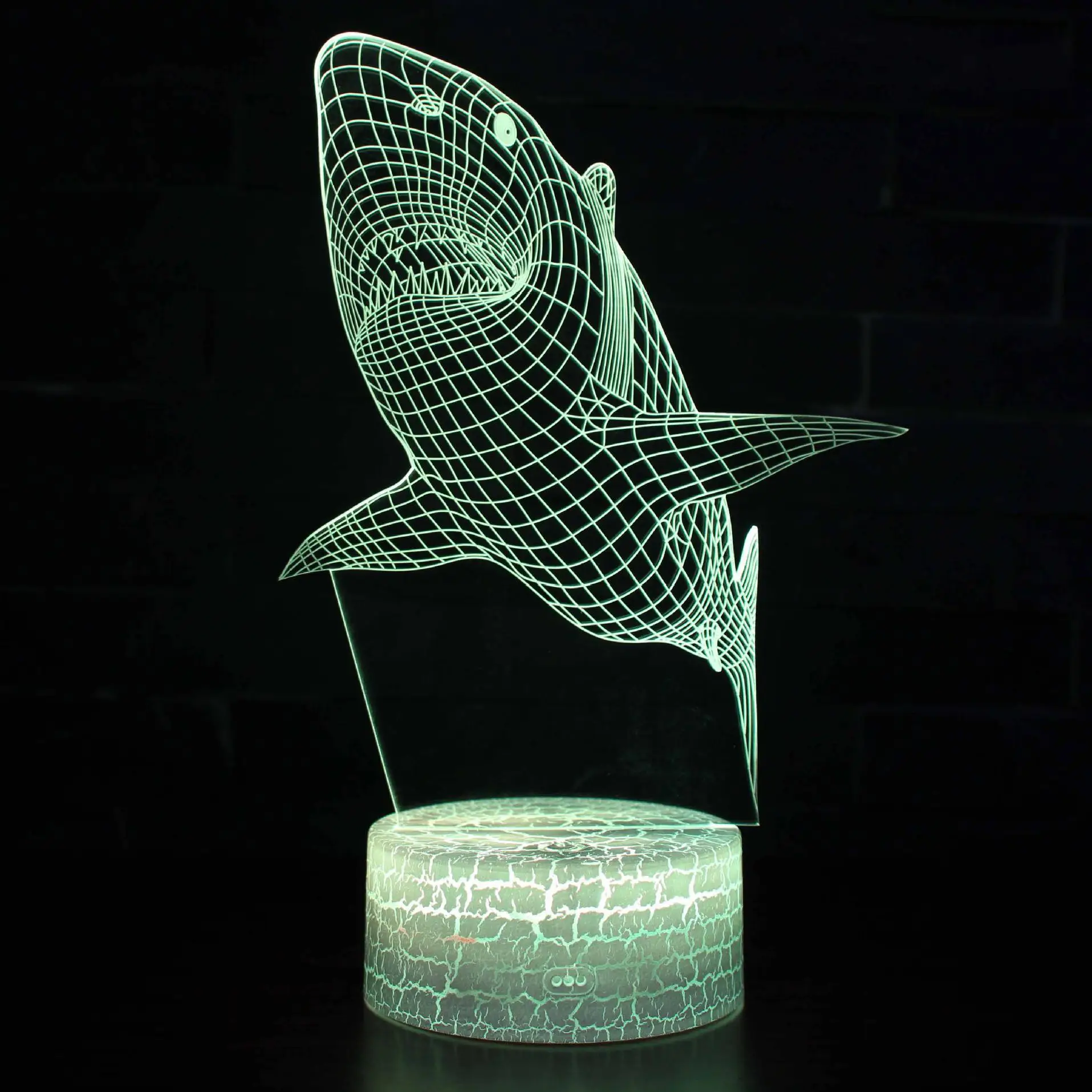 

Cross Border For 3d Night Table Lamps For Living Room Shark Bedside Diy Men's Birthdaycreative Gift Desk Lamp