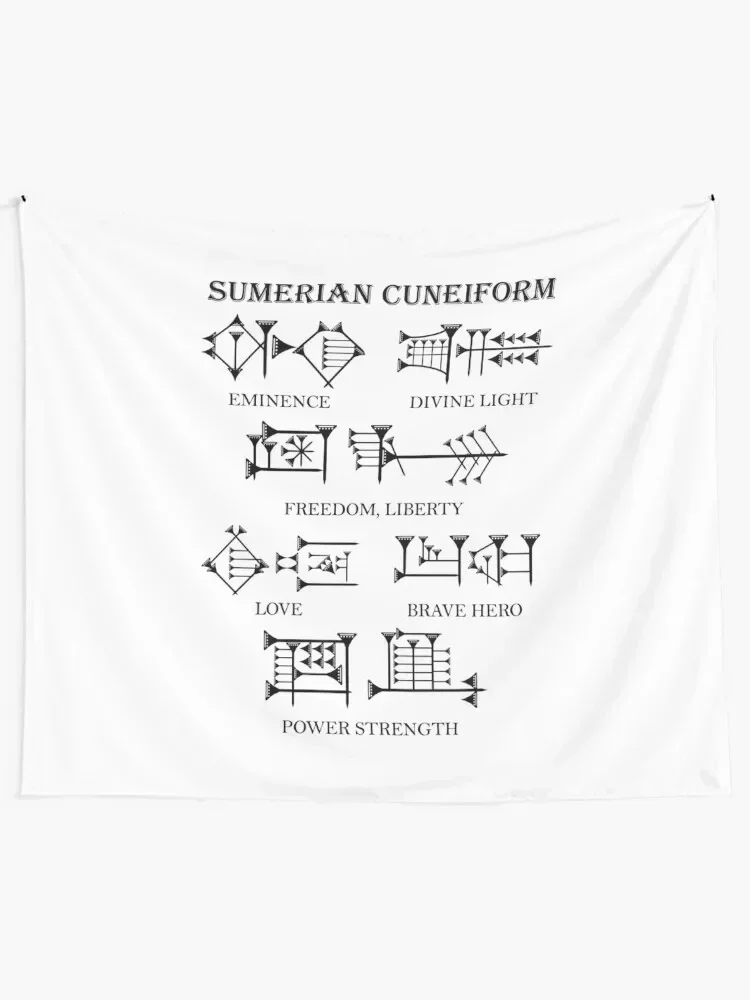 Sumerian Cuneiform Script Tapestry Bedroom Deco Home Decorating Outdoor Decor Tapestry