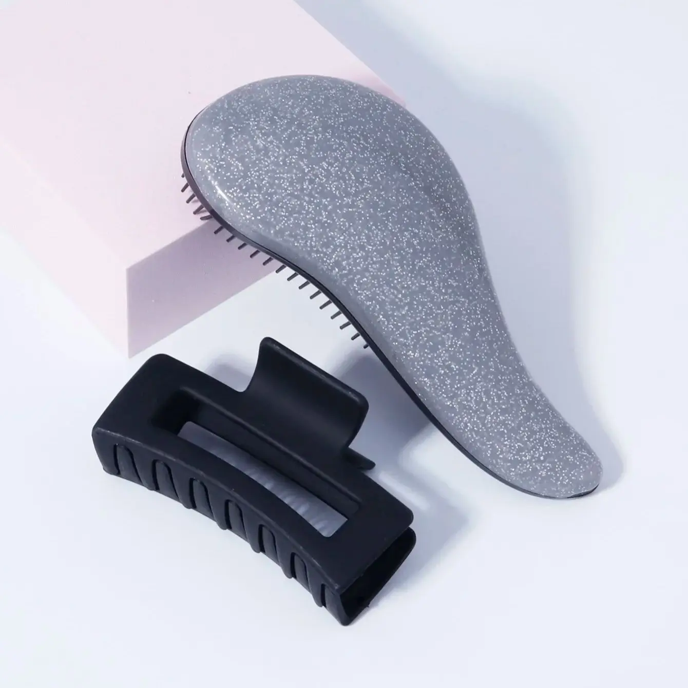 مجموعة مشابك فرشاة شعر مكونة من قطعتين مع فرشاة سهلة الارتداء ومشابك فك قوية، خاصة للشعر المستعار الحقيقي #4