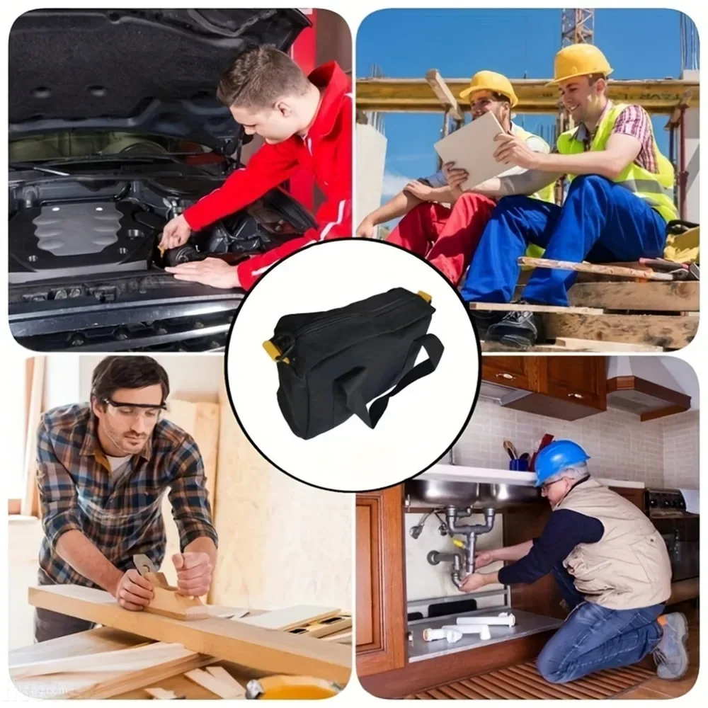 Large Opening Tool Bag for Men Electrician Tool Canvas Storage Bag Large Capacity Tote Bag Tool Pouch 2024