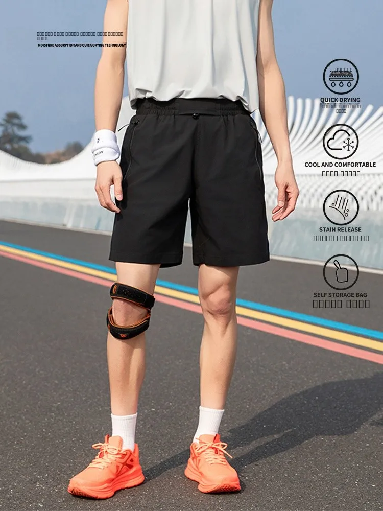 

American Sle Qui Dry Men's orts Summer Loose Sweat Absorbent Breathable Outdoor Cool Feeling Workwear Five-Quarter Pants