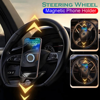 Magnetic Universal Steering Wheel Phone Holder Perfect Rotating Magnet Mobile Mount Wall Holder For iPhone Samsung Xiaomi OPPO