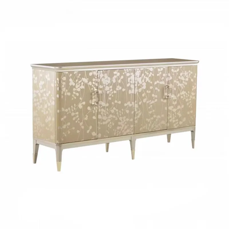 

Y American style light luxury gradient autumn leaf wall cabinet entrance door French style all solid wood foyer cabinet
