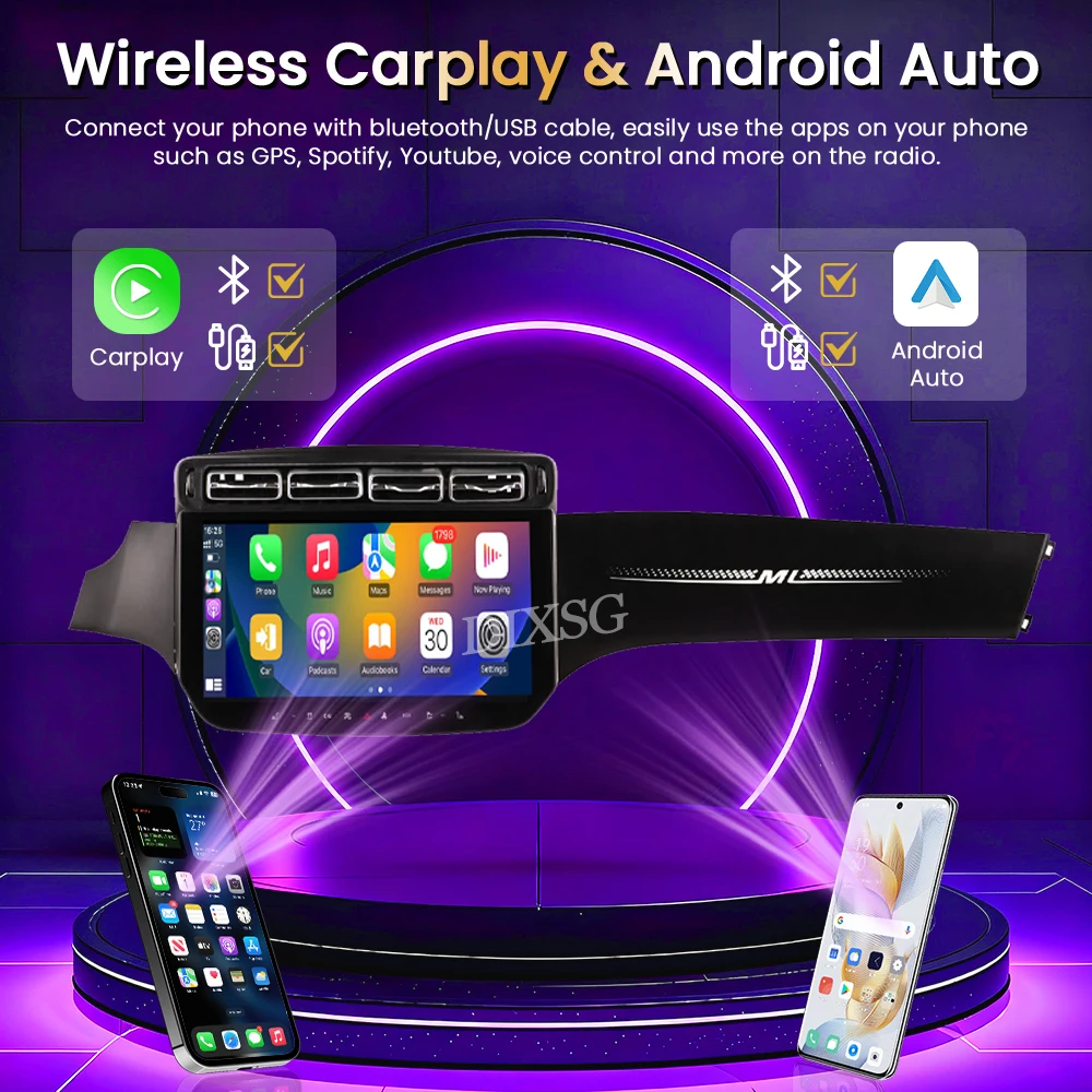 13.3 inch Wireless Carplay Android 15 For Mercedes Benz ML ML250 ML350 ML550 2012-2015 Car Radi Multimedia Screen GPS Navigation