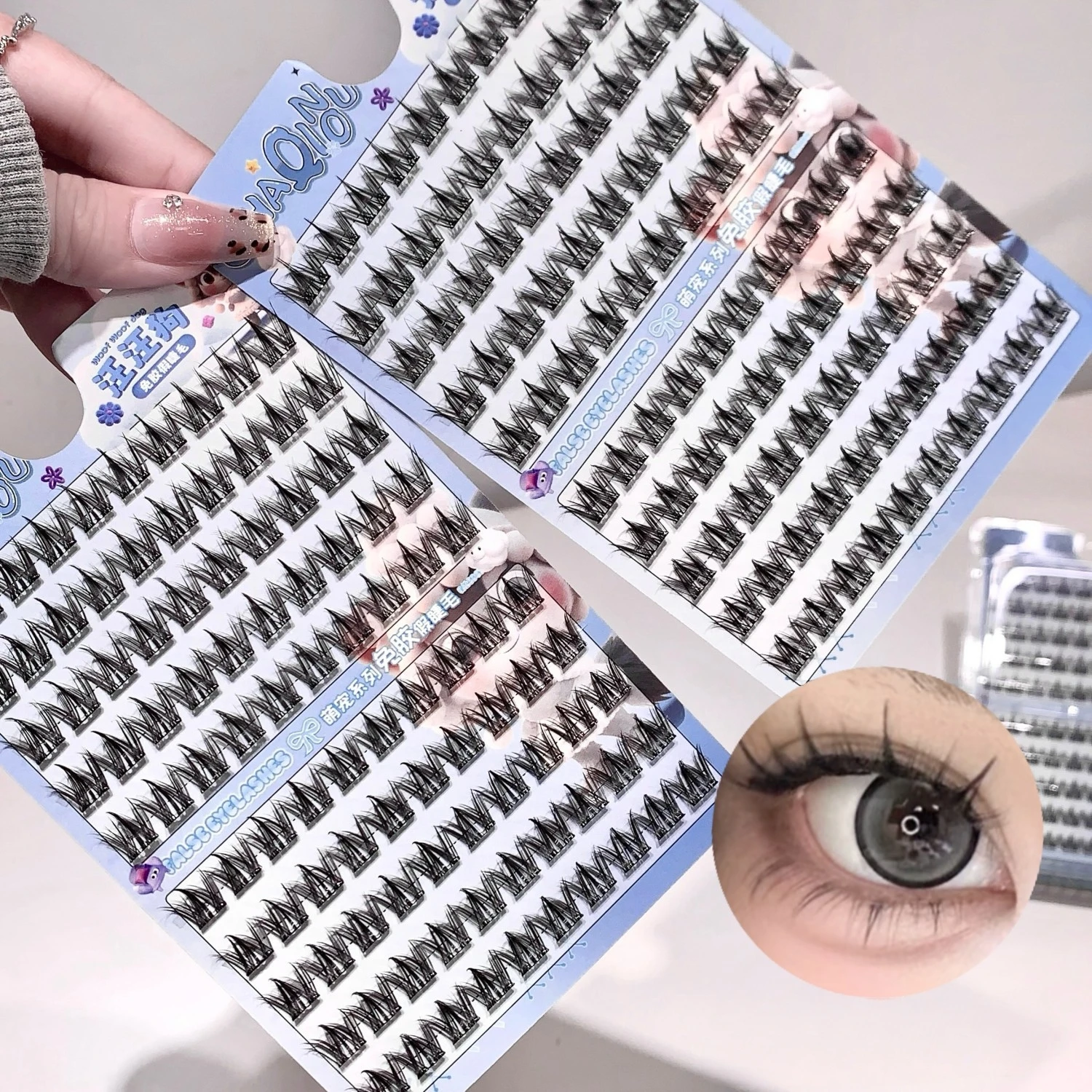 No Glue Eyelash Clusters Wispy Manga Lashes Featherlight False Eyelashes Natural Look Voluminous Fluttery