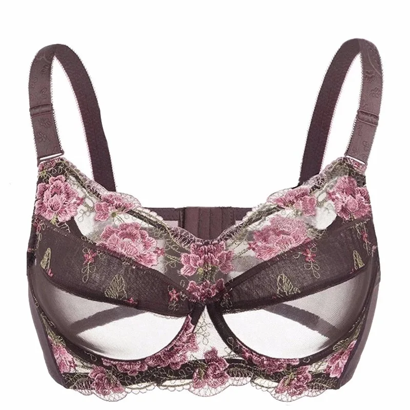 Women Big Plus Size Underwire Ultra Thin Support Full Cup Soutien Minimizer Bra 75 80 85 90 95 100 105 110 C D E F G H bh
