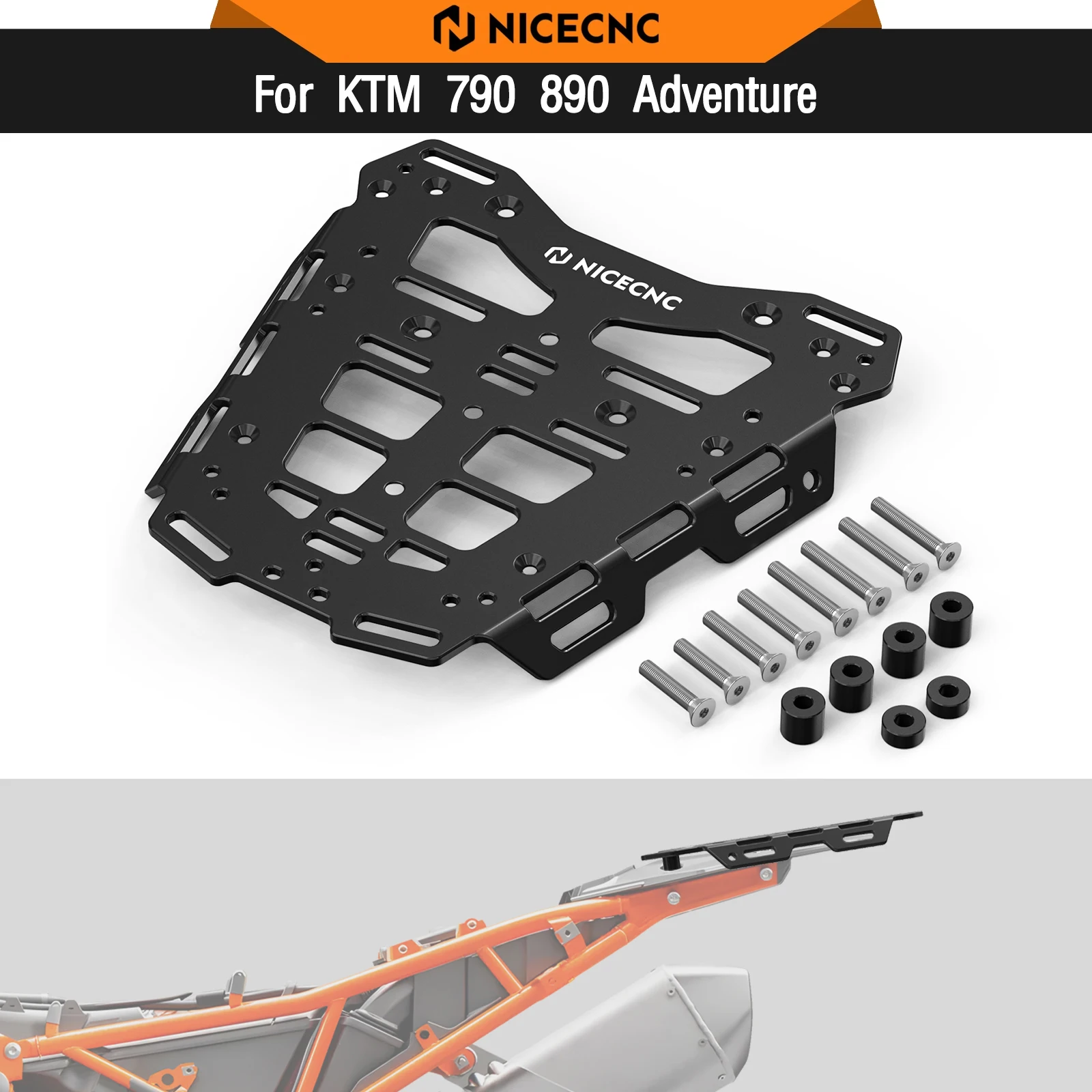 

For KTM 790 Adventure 890 Adventure 2020-2024 Rear Luggage Rack Cargo 790 890 Adventure 790 ADV 2019-2024 890 ADV 2020-2024