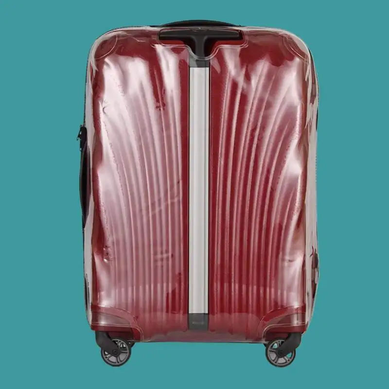 Samsonite V22 수하물 커버, 방진 보호대 케이스, 지퍼가 달린 두꺼운 PVC 투명 커버, 수하물 미포함