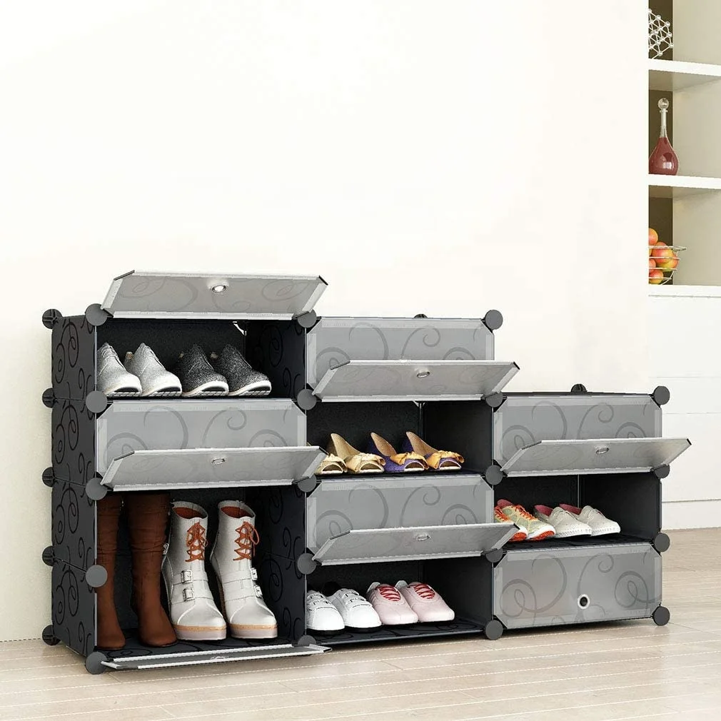 Portable Shoe Rack 12 Cubic Storage And Storage Device Plastic Shoe Box Storage System,  And Accessories