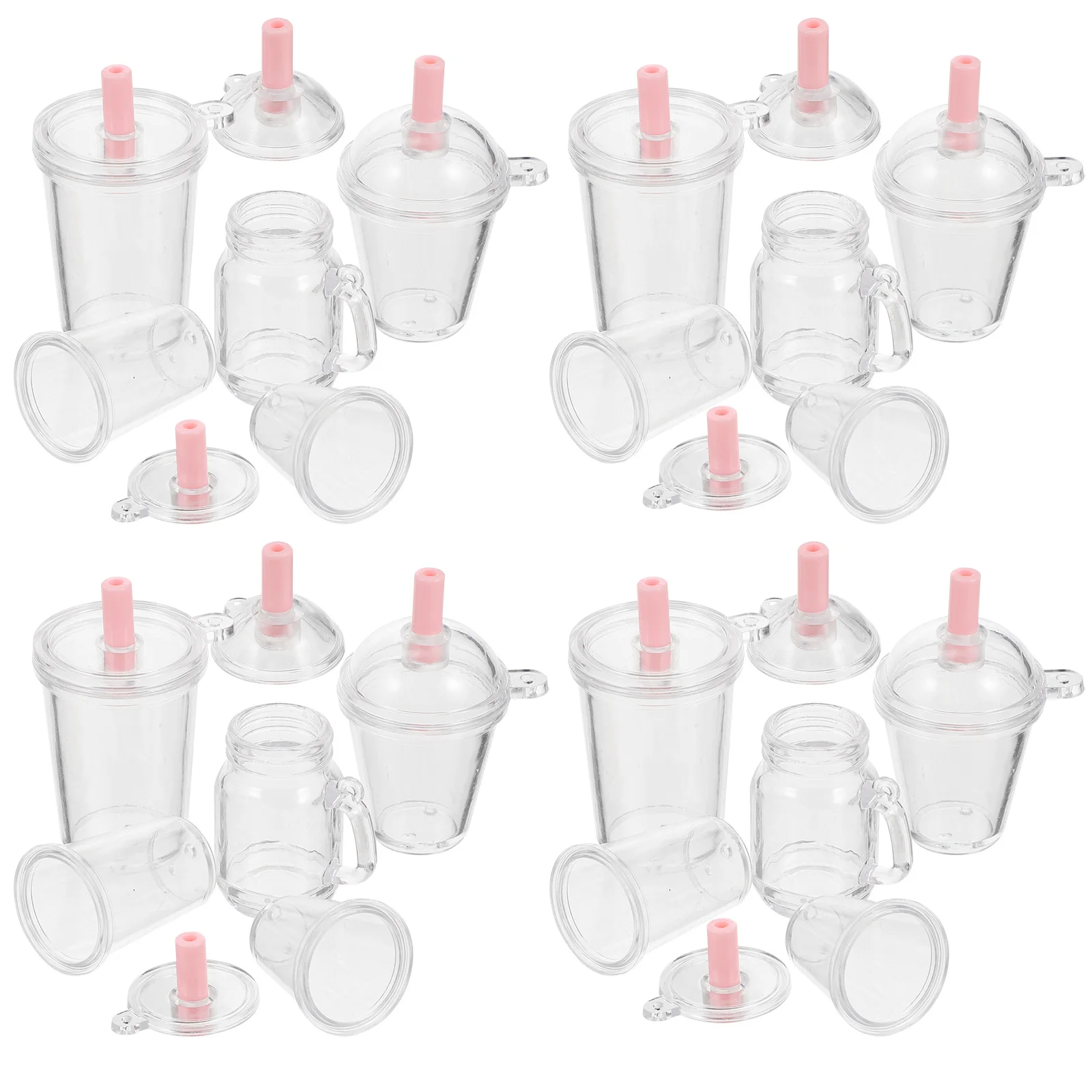 

50pcs Cup Shape Charms Keychain Making Hanging Decor Earring Charms Diy Pendant Necklace Bracelet Charm Decorative Crafts Safe