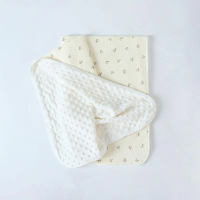مقدمة من القطن ودعم الصوف المنتشرة بطانيات تلقي البطانيات حديثي الولادة للجنسين 0-3 سنوات لحاف سوبر الحضانة بطانيات 4xBC