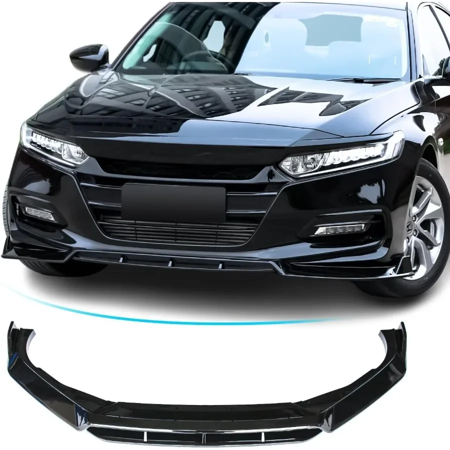 

Спойлер переднего бампера, совместимый с Honda Accord Sedan SE EXL LX Touring 201820, 4 шт., двухслойный передний бампер, разделитель губ