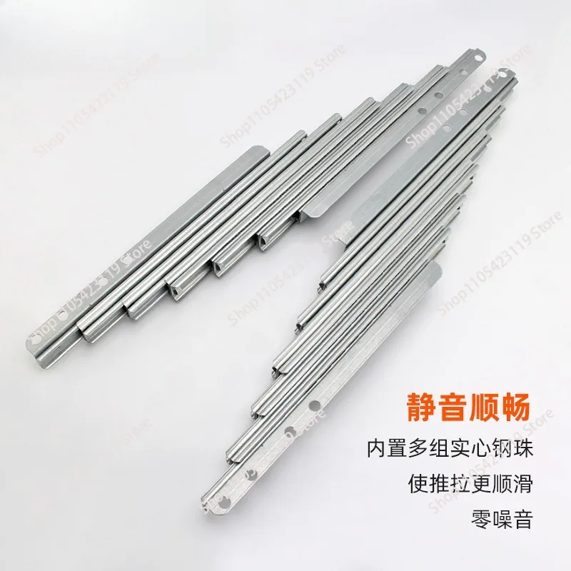 1.8/2.5M Invisible Dining Table Telescopic Guide Rail Aluminum Alloy Multi-Function Folding Extended Push-Pull Rail