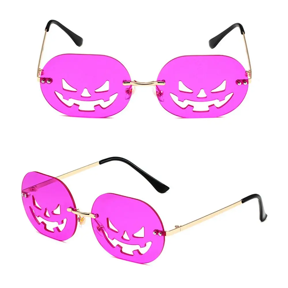 Halloween Decorations Oval Funny Pumpkin Glasses Sunglasses for Women Men Halloween Party Glasses