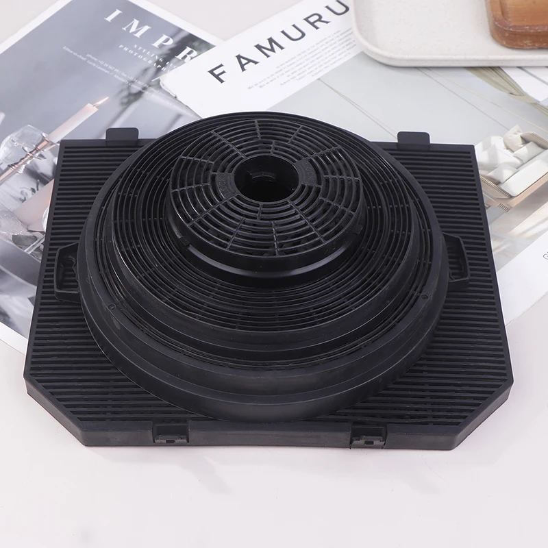 1pc Active Carbon Filter For Extractor Hood Round Active Charcoal Filter For Exhaust Hoods Circulation Range Hood Carb Box