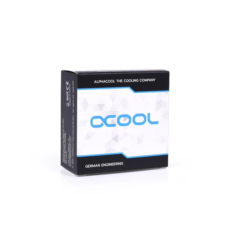 Alphacool Eiszapfen 16มม.อุปกรณ์หมุนได้360 G1/4ชาย G1/4หญิงสำหรับ Water Cooling liquid-สีดำ/เงิน