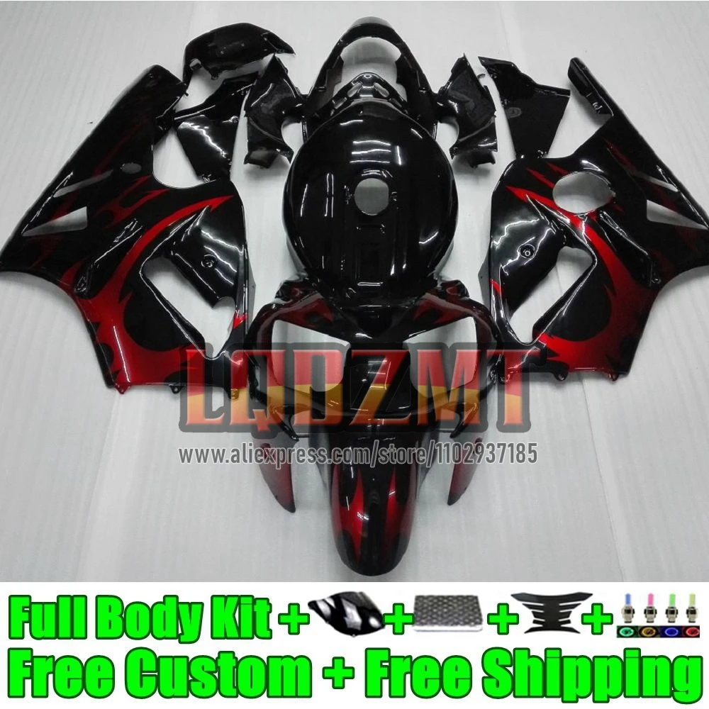 Injection +Tank For KAWASAKI NINJA ZX-12R ZX 12 R 12R 1200CC 57No.6 red flames ZX-1200 ZX12R 2000 2001 ZX1200 C 00 01 Fairing