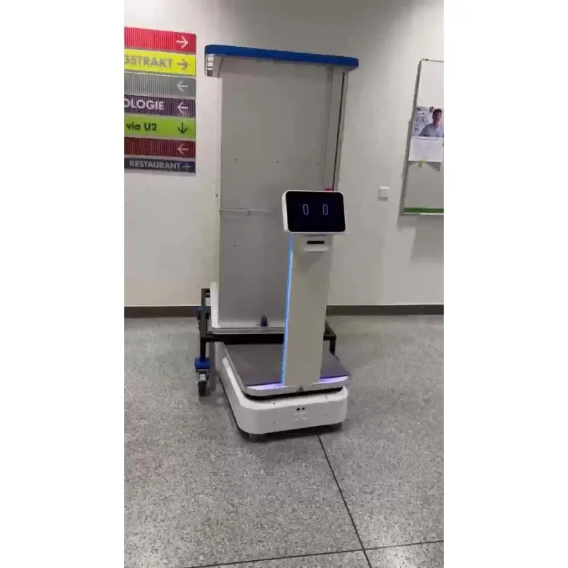 Car factory workshop warehouse warehousing logistics transportation delivery handling robot view 4