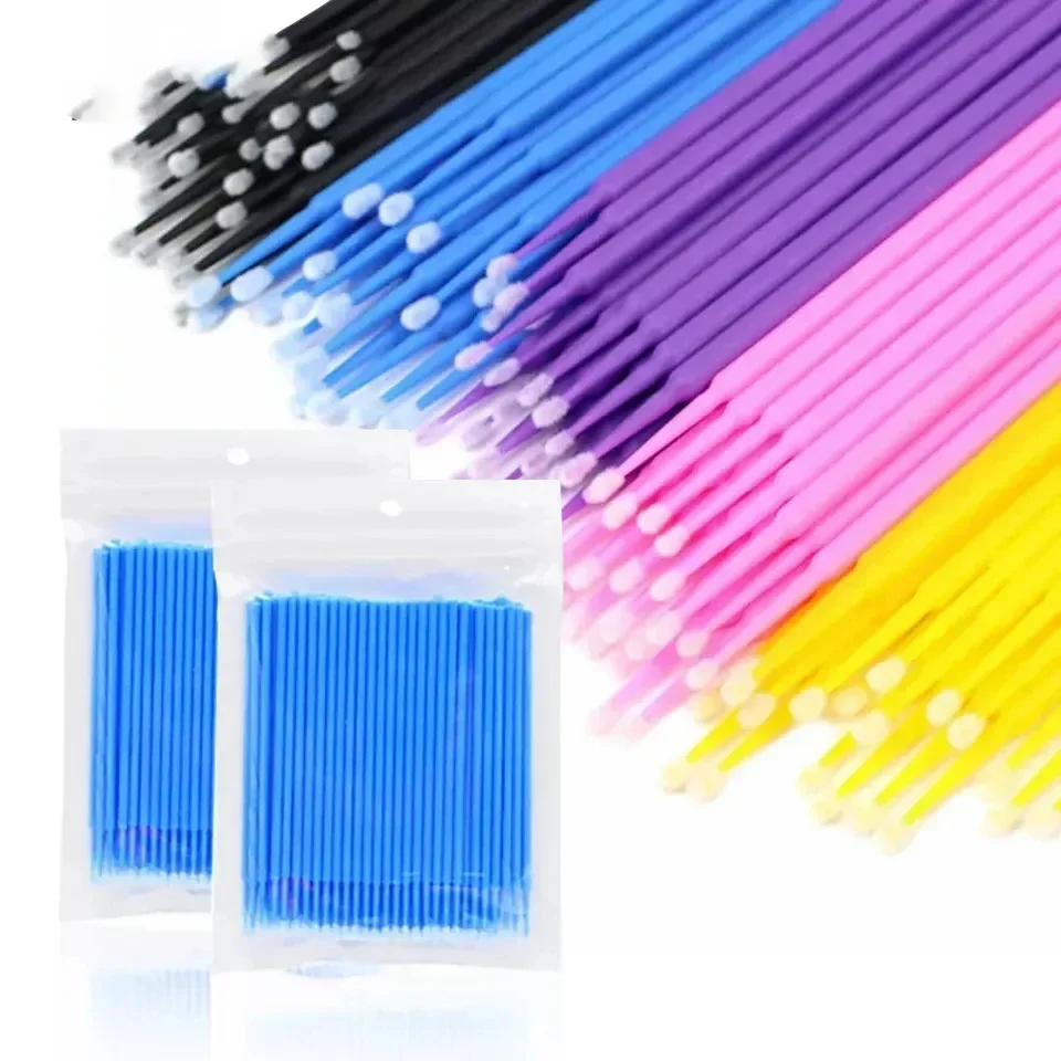 100pcs Car Maintenance Tool Brushes Disposable Paint Touch-up Micro Brush Tip Car Detailing Brush Small Tip Accessories 1.2mm