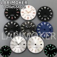 LARIMOKER 29mm Black White Bule Grey Watch dial Sunburst fit Rhonda 515 Quartz movement Green luminous Watch Accessories set