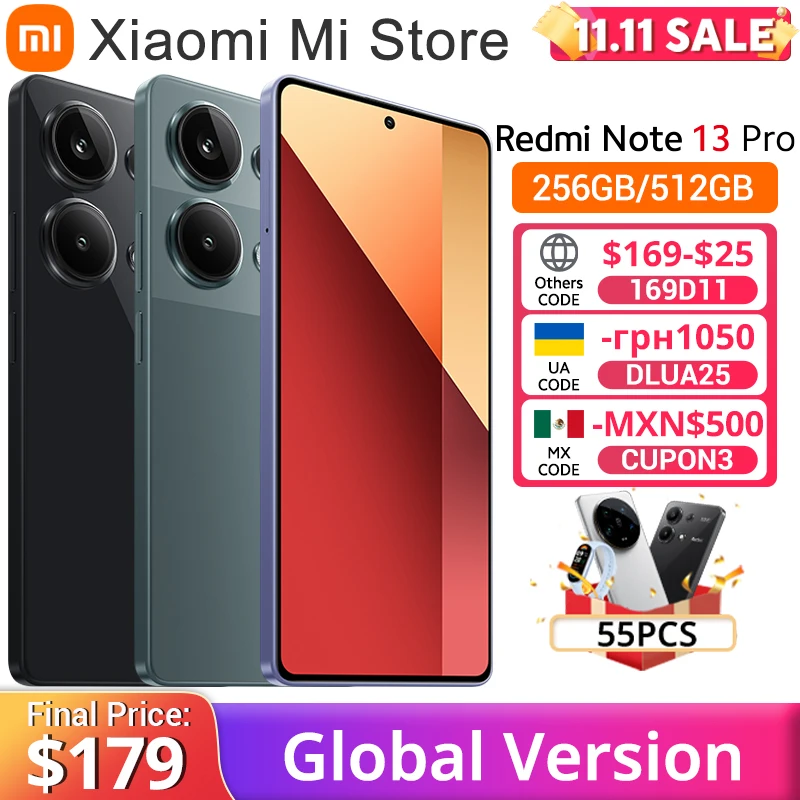 Global Version Xiaomi Redmi Note 13 Pro 4G MediaTek Helio G99-Ultra 67W Turbo Charging 6.67