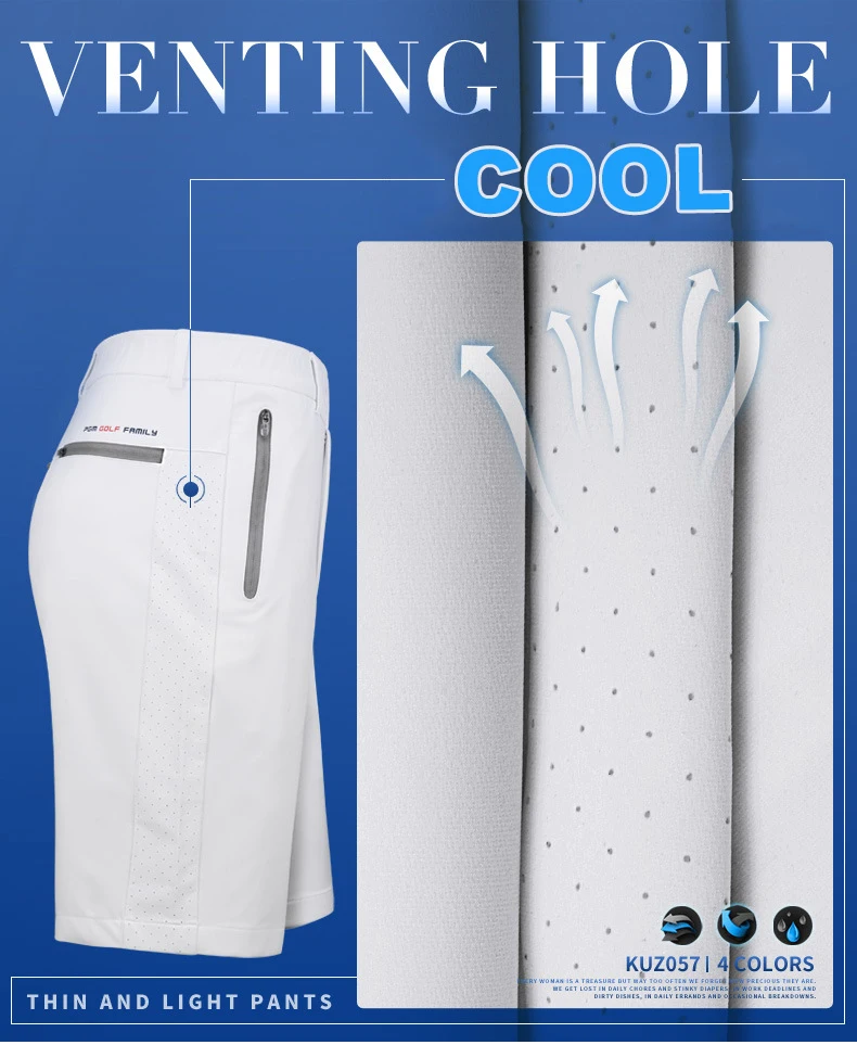 Pgm Golf Shorts Mannen Shorts Stretch Shorts Side Comfortabel Ademend Korte Outdoor Sportkleding Kleding