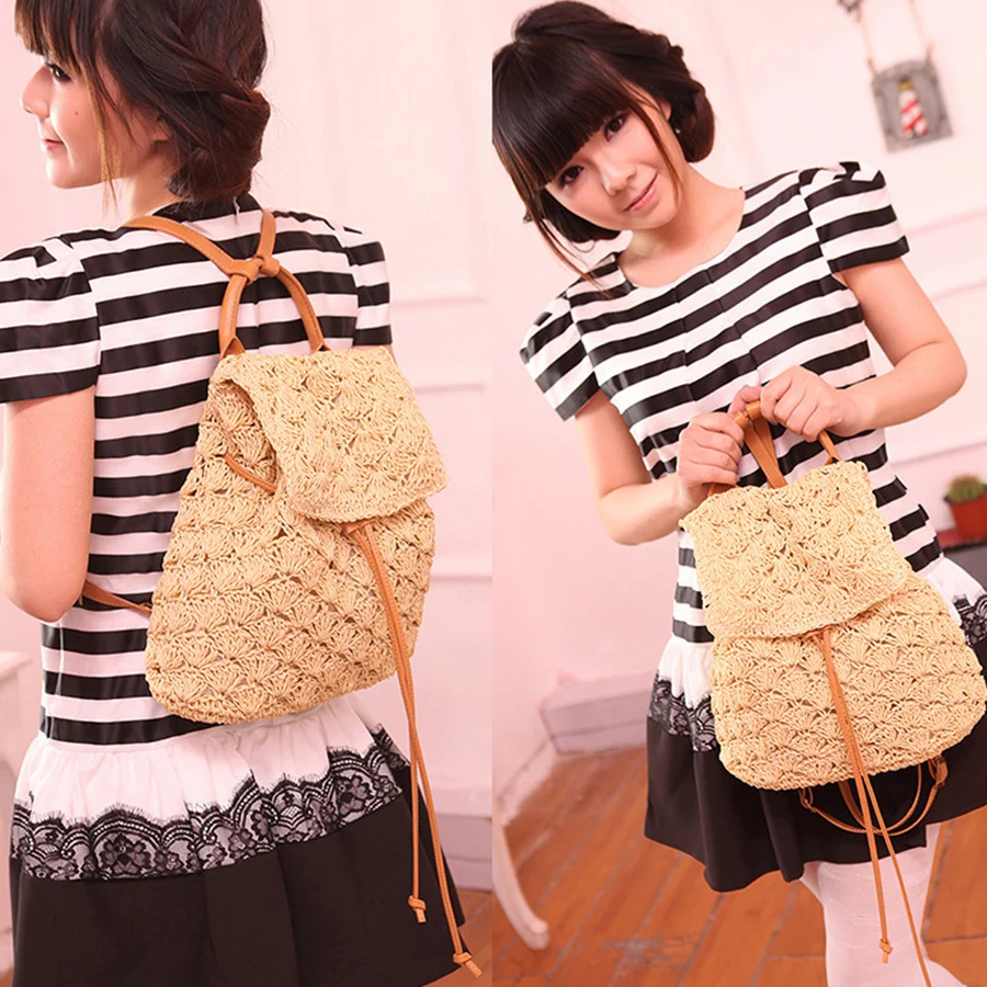 Summer's straw flip backpack n - Embroidery Bali review and price