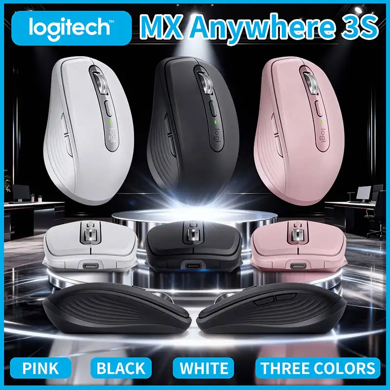 

Компактная мышь Logitech MX Anywhere 3S, эргономичный дизайн, перезаряжаемая, с быстрым прокруткой для портативных ПК Mac