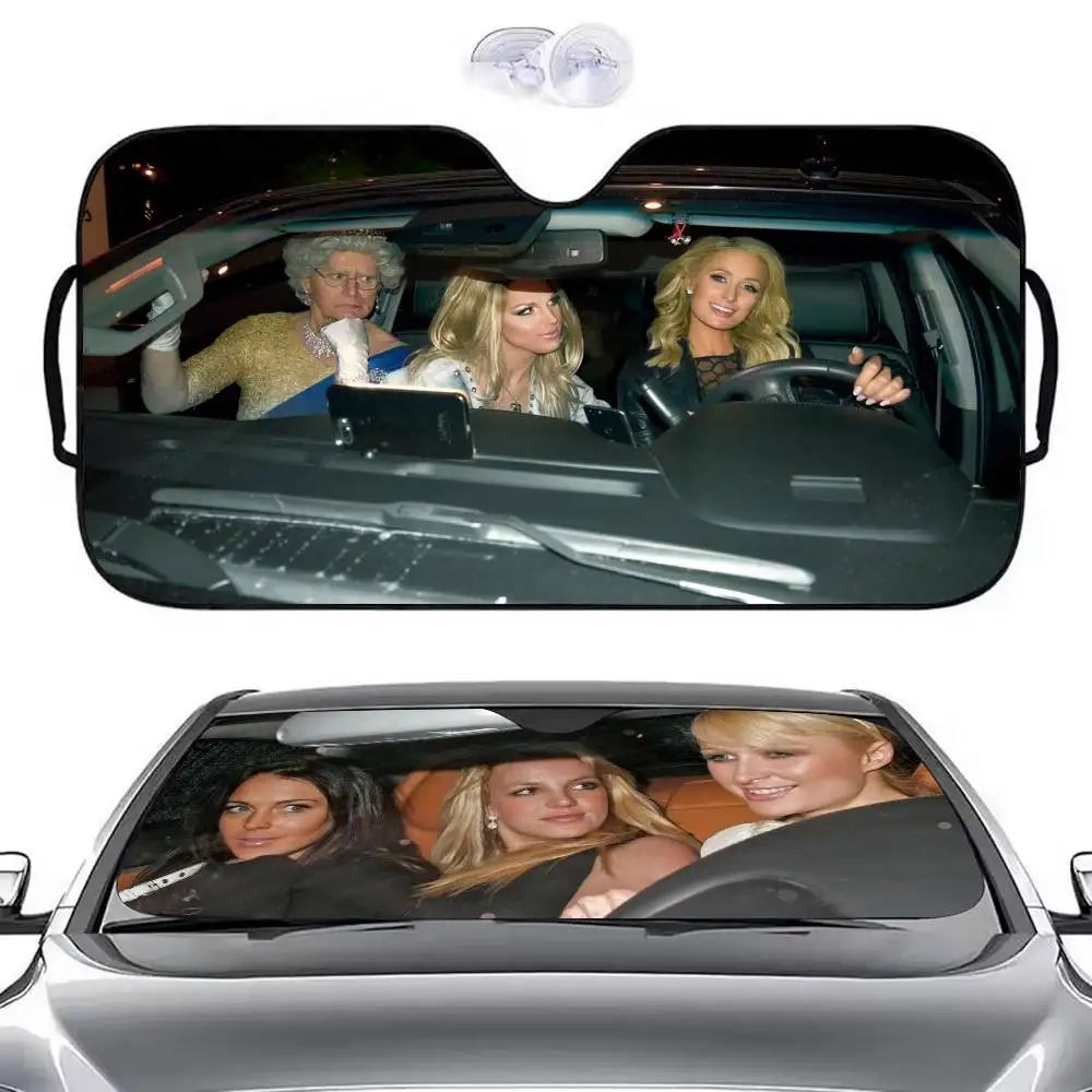 Paris Britney L-Lindsay Parasol para coche Parasol Parabrisas de coche Parasol Protección UV y enfriador interior