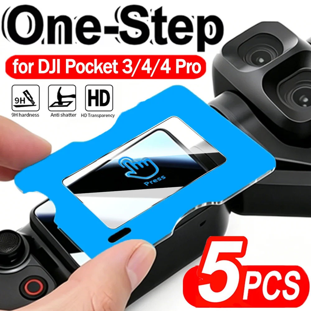 Protecteur d'écran en verre trempé Ultra HD, Installation facile, Film anti-rayures sensible au toucher pour DJI OSMO Pocket 3 4 4Pro, 5 à 1 pièces