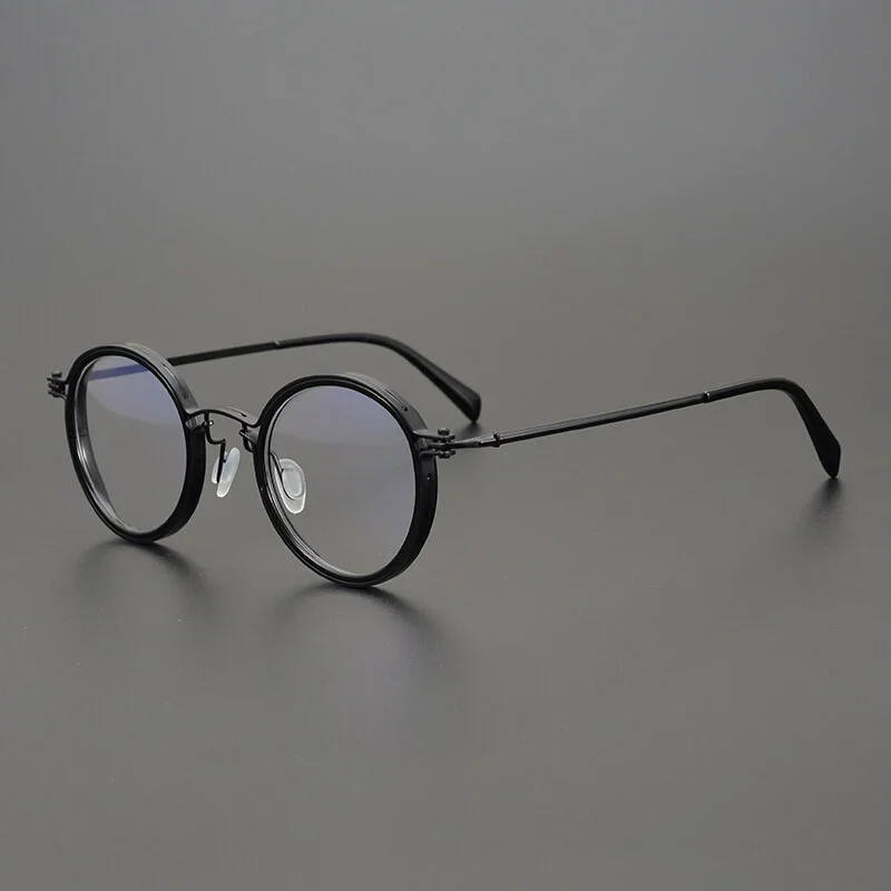 Vintage Anti Blue Light Glasses Men Luxury Round Frame Clear Lens Blue Light Blocking Glasses Men Women Metal Glasses