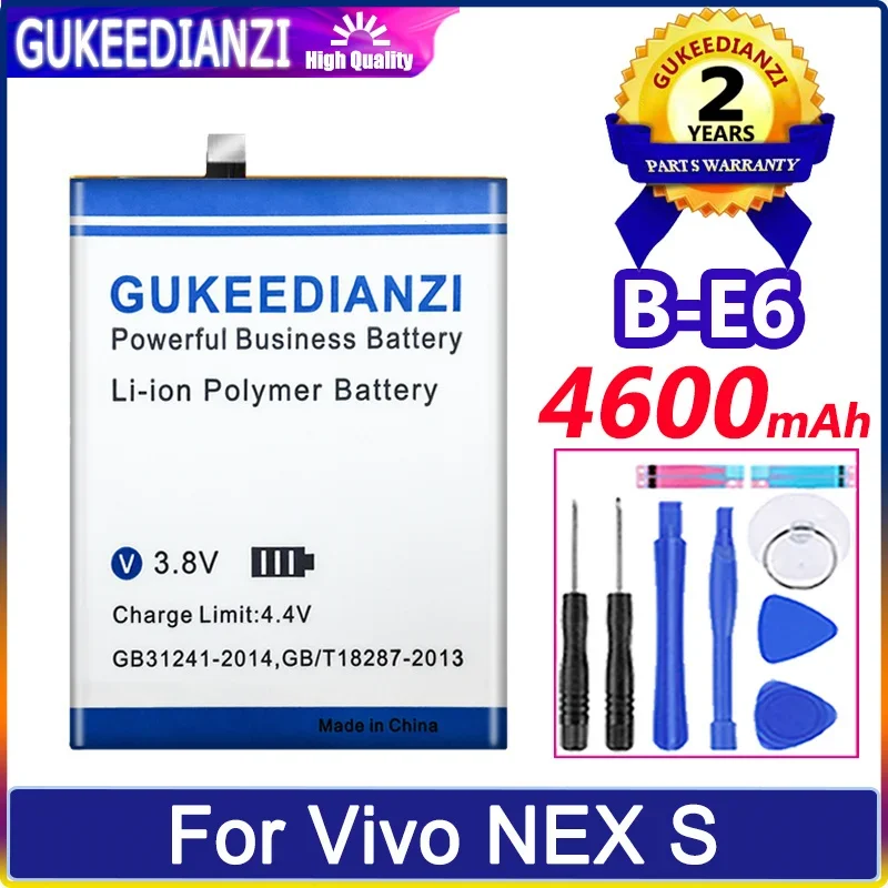 

GUKEEDIANZI Battery B-E6 4600mAh For Vivo NEX S Mobile Phone Bateria