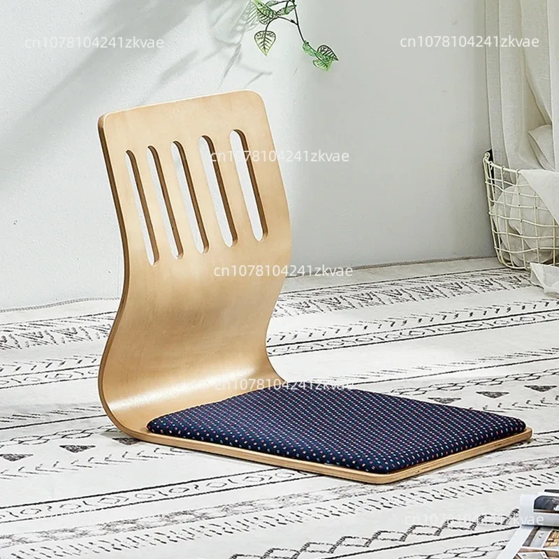 Chair Home Living Room Furniture Table and Chair Tatami Legless Floor Chair Black