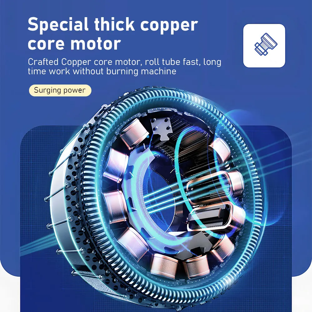 Portable Automatic Tie Wrapping Machine Tape Wrapping Machine Motorised Bundling Machine for Air Conditioning Copper Tube