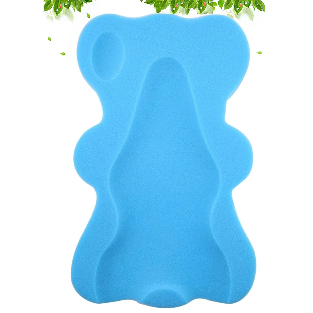 Tappetino in spugna da bagno per bambini da 5 cm, antiscivolo, spesso, morbido, confortevole, per doccia, vasca da bagno, supporto sagomato per la testa e il collo, asciugatura rapida
