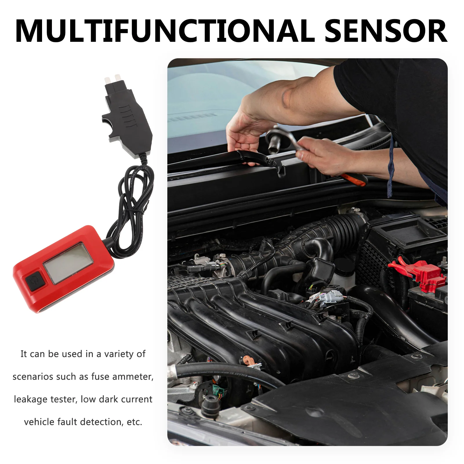 

Amp Car Automotive Fuse Electrical Digital Current Meter Mini Fuse Amp Tester Electronic Tester Tool Parts Precise Automotive