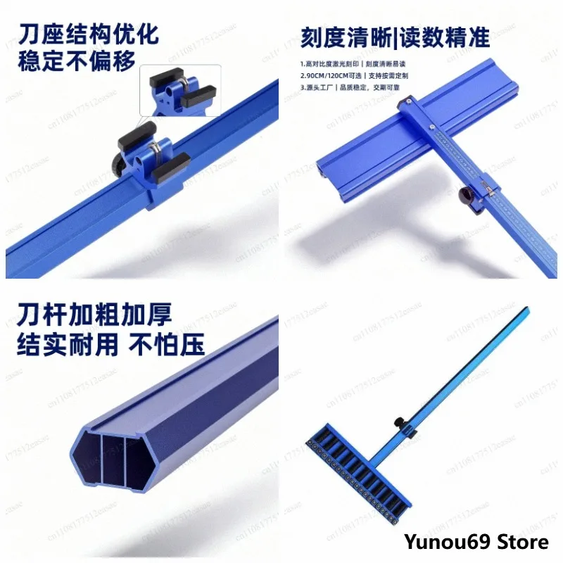 Adjustable T-Shape Steel Tile Positioning Roller Right Angle Locator For Ceramic Tile Cutting