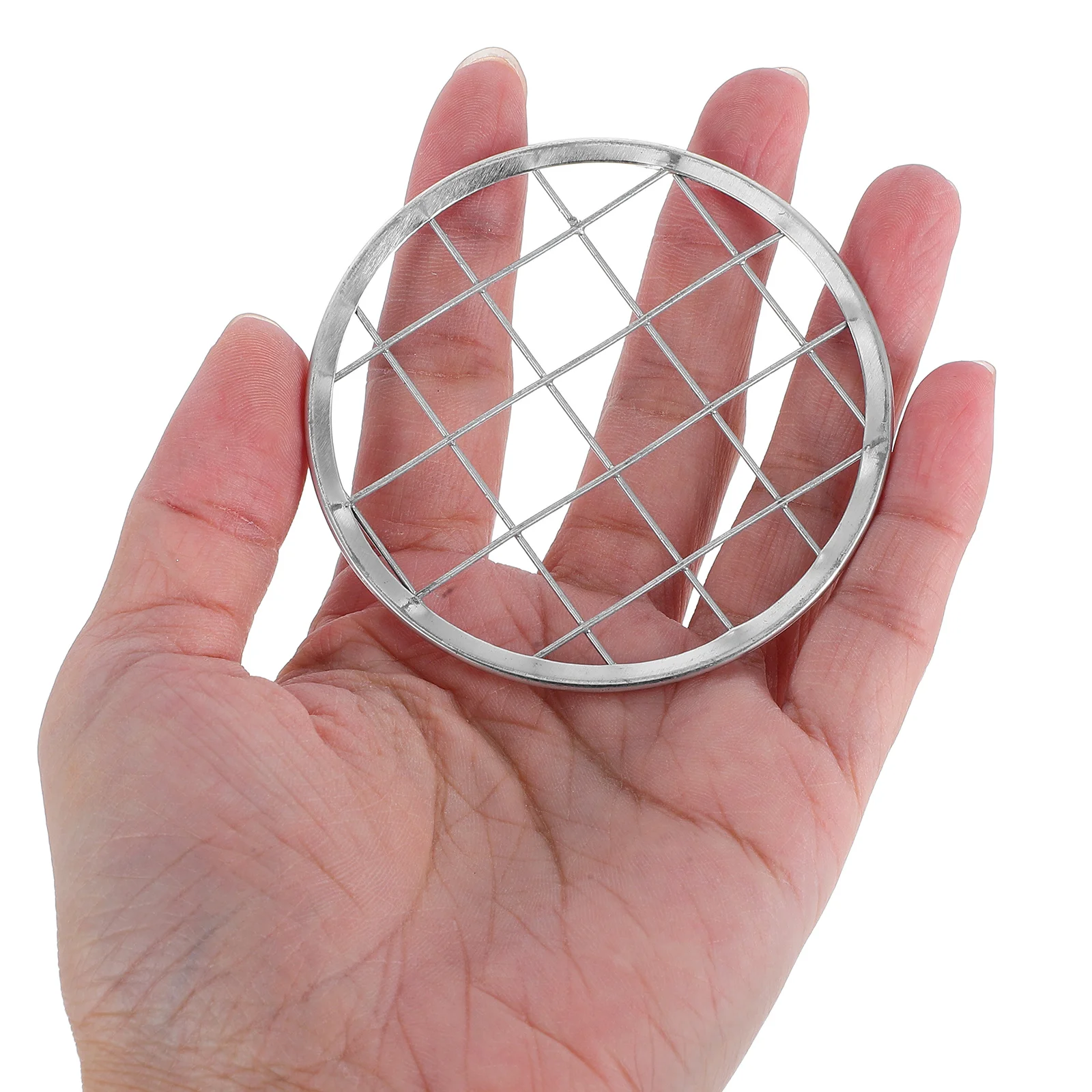 

12pcs Flower Vase Cap Arranger Jar Lids Tinplate Supplies Decorative Wide Mouth Grid Inserts Home Office Table Decor