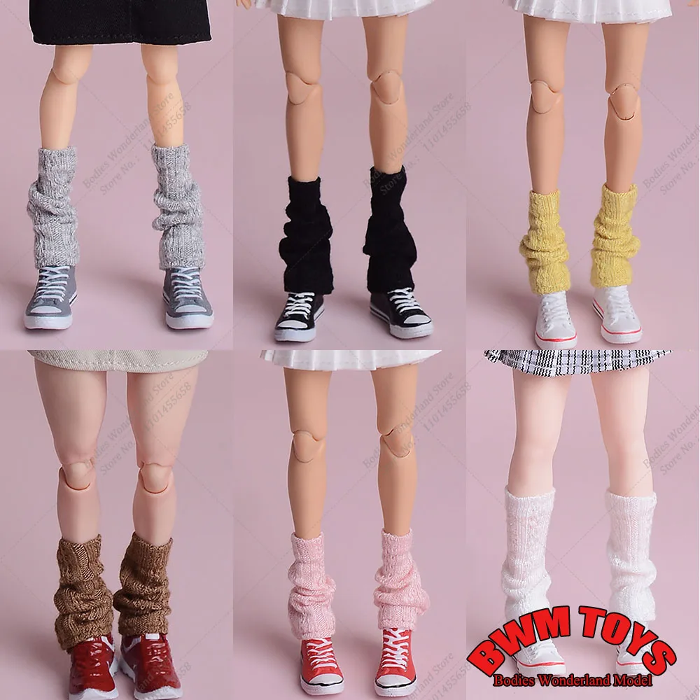 Multicolor 1/12 Scale Japanese Student Knit Pile Up Sock Loose Socks fit 6Inch Anime Mobile Suit Girl TBL figma Action Figure