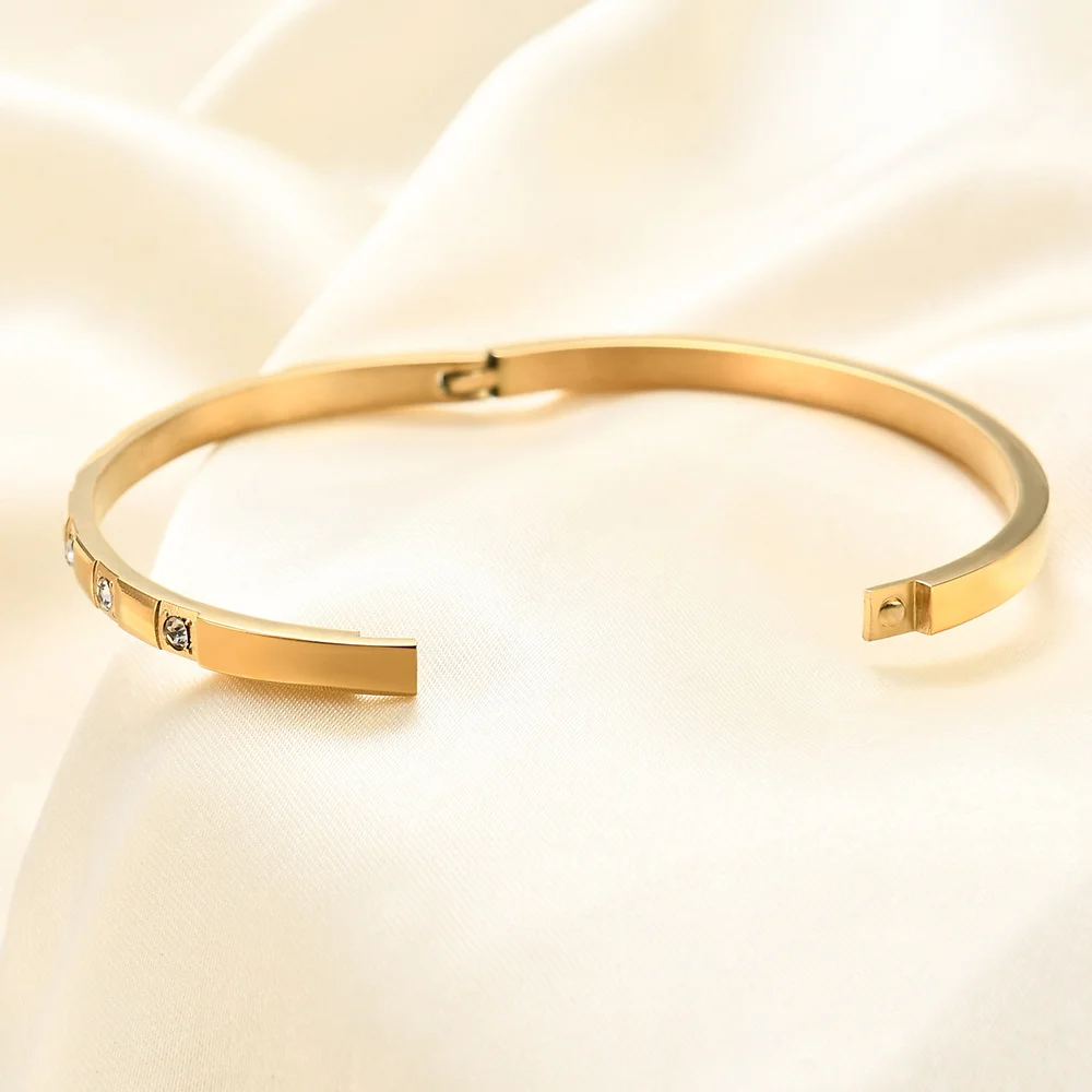 Bracelet en acier inoxydable p - Cuff Bangle Bracelet avis et prix