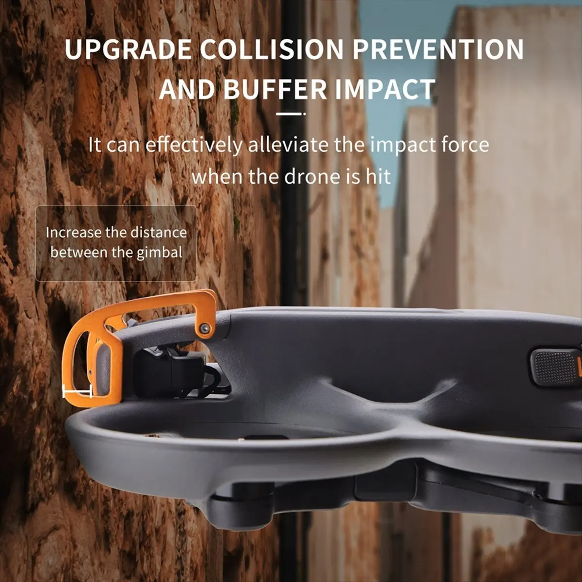 Gimbal Camera Anti-Collision Bar for Avata 2 Drone Lens Bumper Protector Lens Combo Bumper Accessories Black [IANC-]