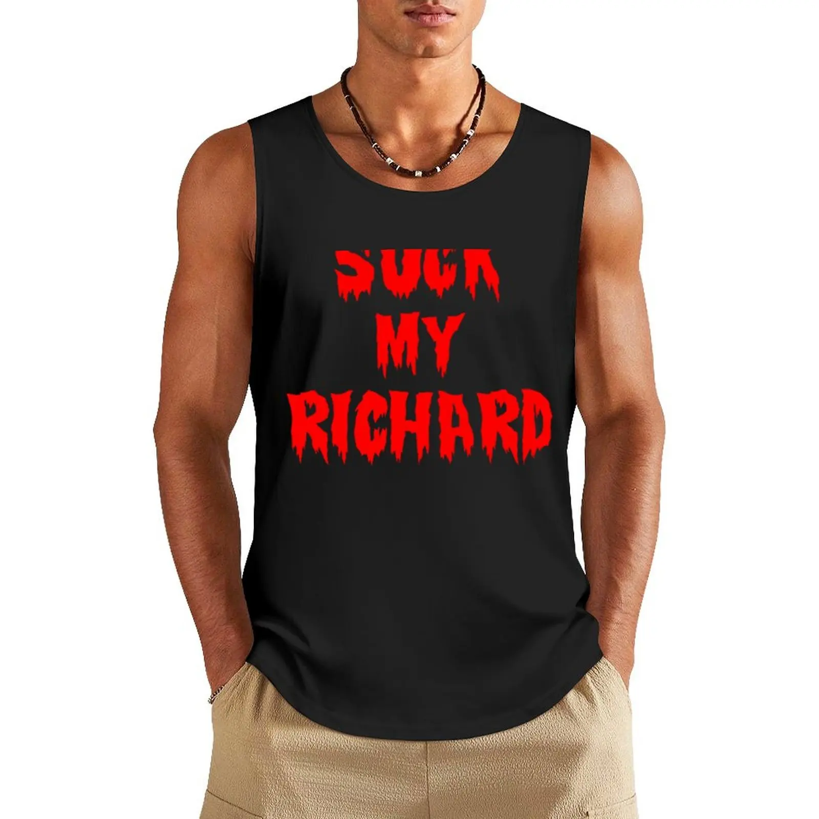 Suck my Richard!! Tank Top quick-drying t-shirt Men's fitness t-shirt Bodybuilding clothing man gym t-shirts man