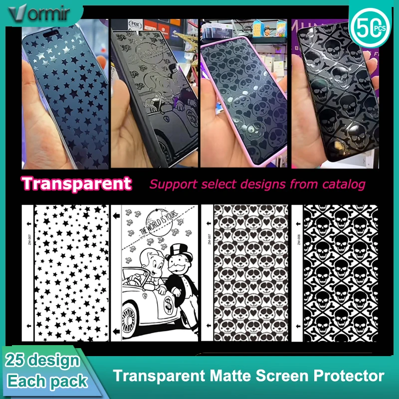 

VORMIR 50 шт. матовая защитная пленка для экрана с дизайном ТПУ гидрогелевая наклейка на кожу телефона Micas для плоттера, резака, 3C, для использования в магазине