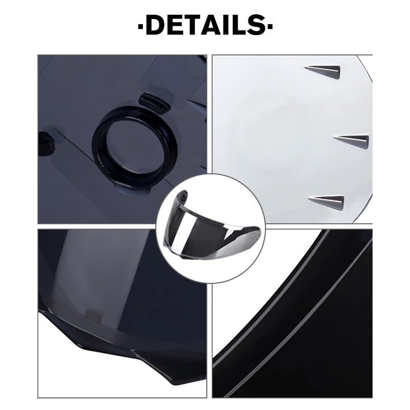 Nieuwe motorhelm lens facelift helm speciale lens transparante spiegel zwarte spiegel kleur spiegel zilveren lenspakket